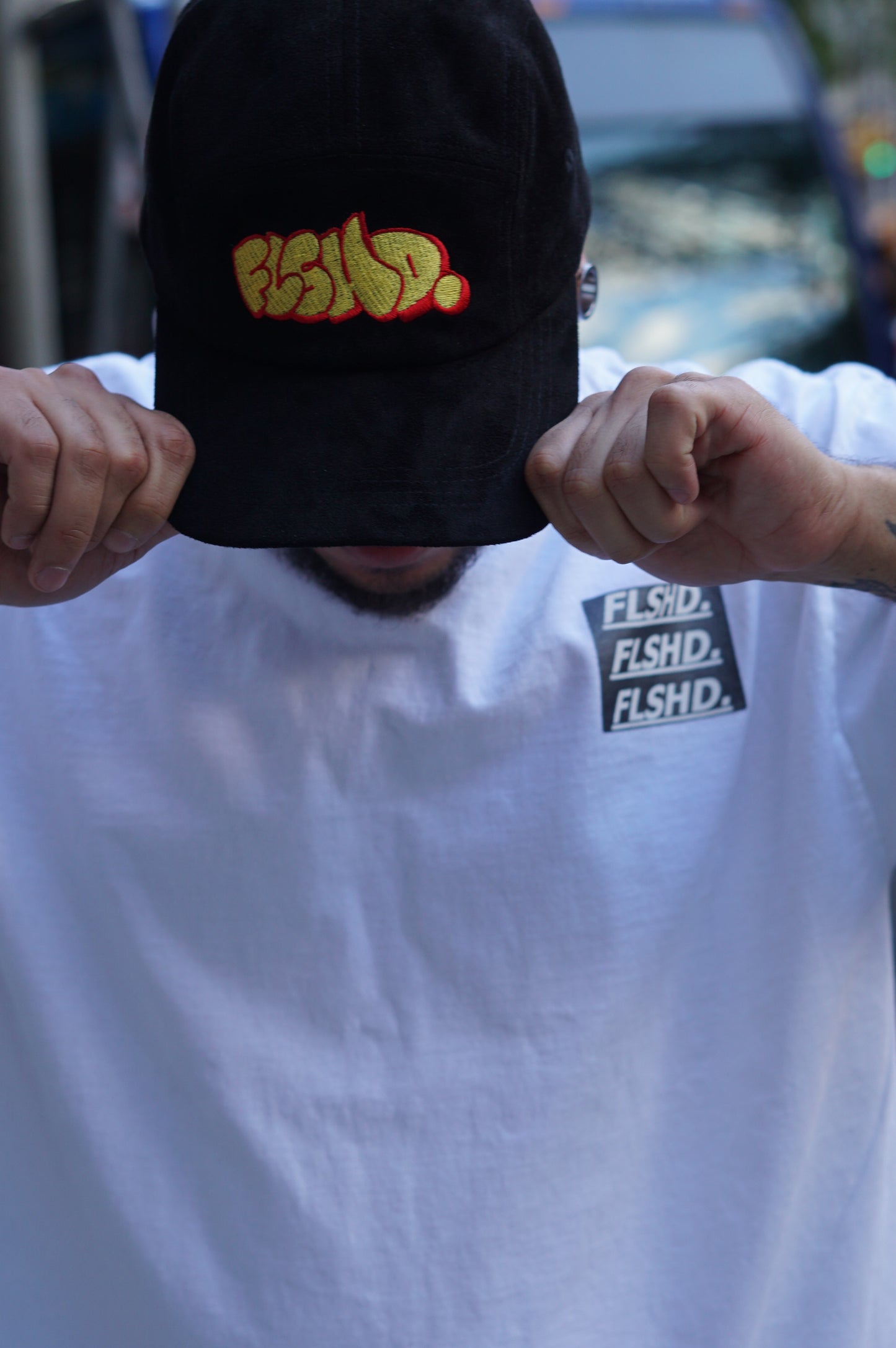 FLSHD. Throwie Suede Five-Panel Camper Cap