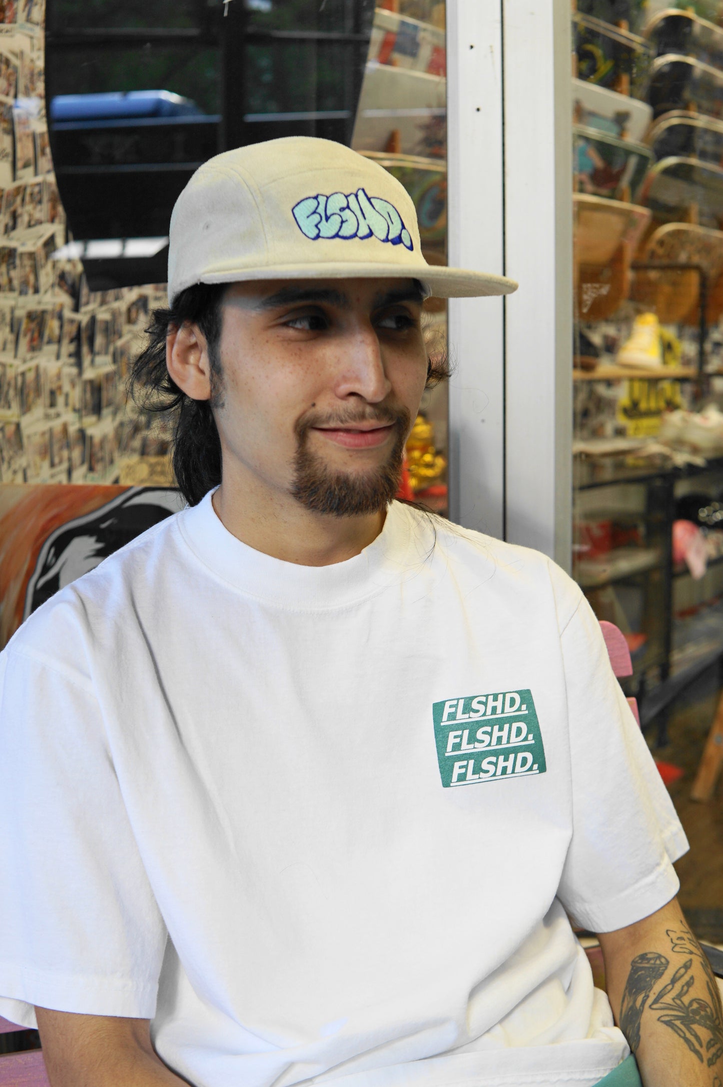 FLSHD. Throwie Suede Five-Panel Camper Cap