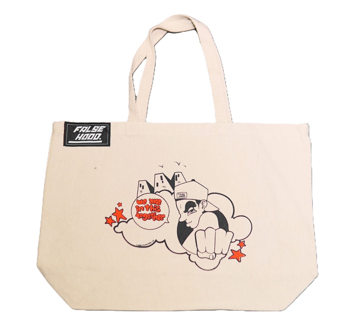 WE ARE IN THIS TOGETHER. Jumbo Tote Bag - FALSEHOOD.