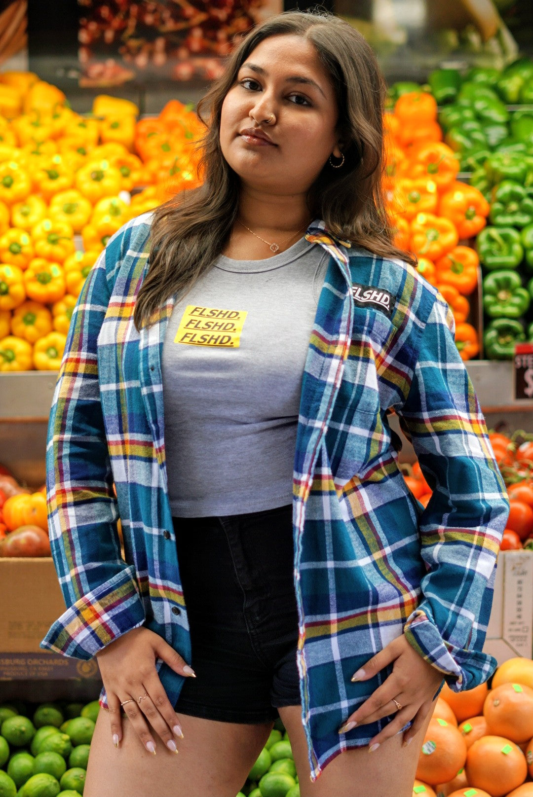 WMNS - FLSHD. Stacker Ribbed Crop-Top Tee