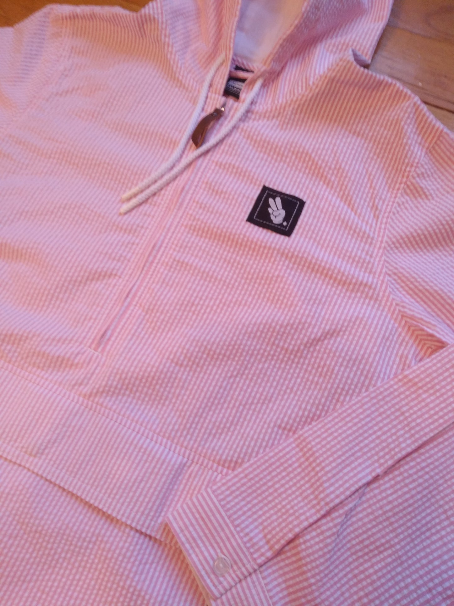 WMNS - FINGERS TOGETHER. Quarter-Zip Seersucker Pullover Jacket - FALSEHOOD.