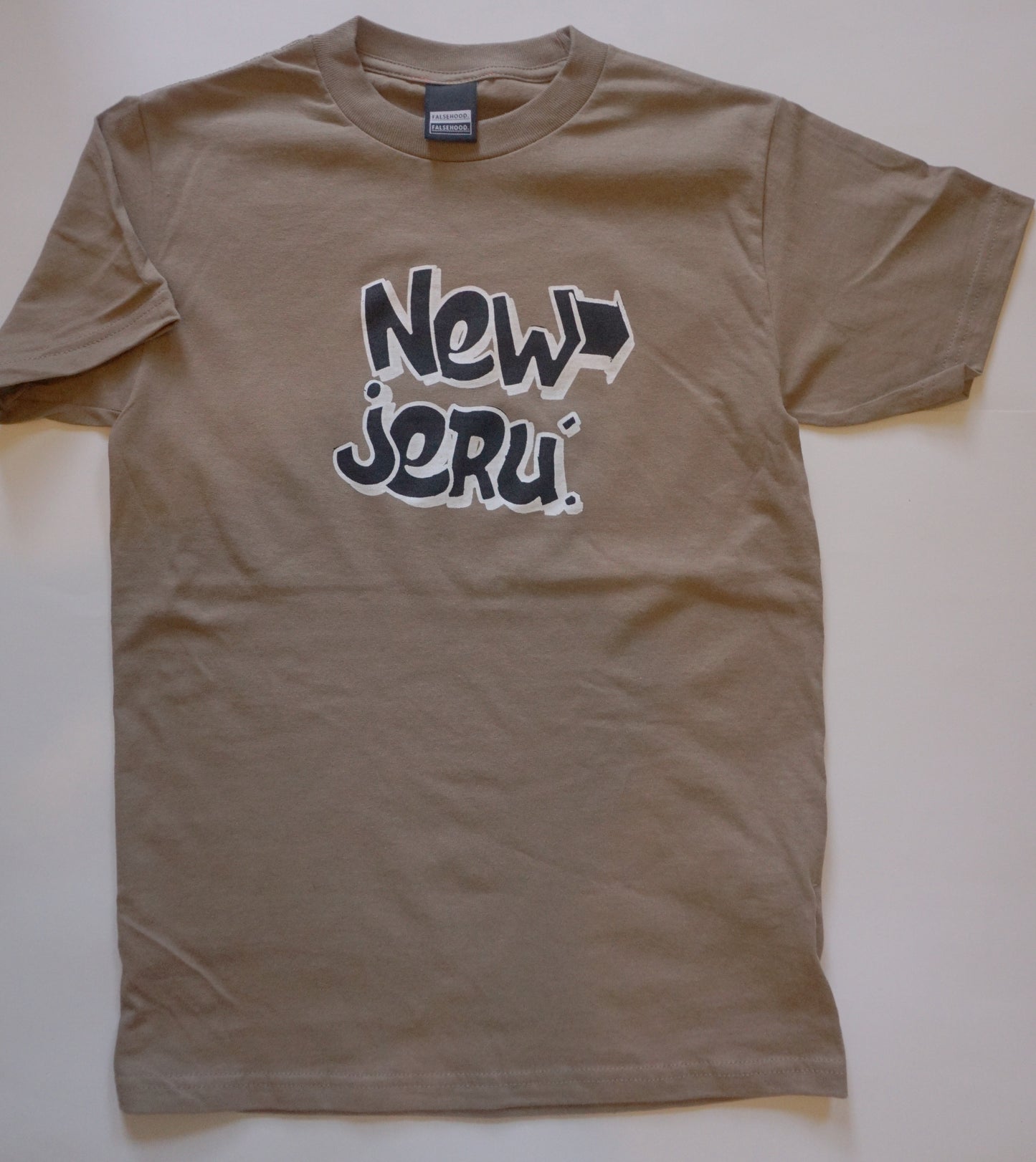 NEW JERU' THROWIE. Tee - FALSEHOOD.