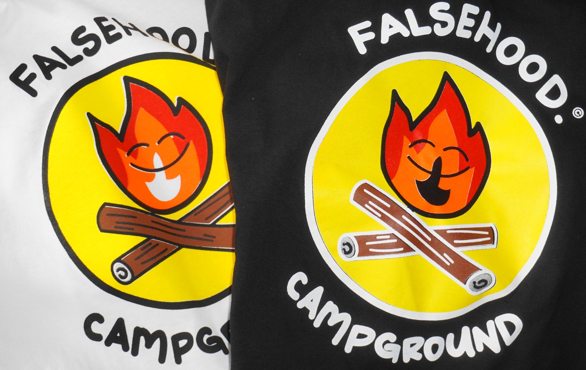 CAMPGROUND. Tee - FALSEHOOD.