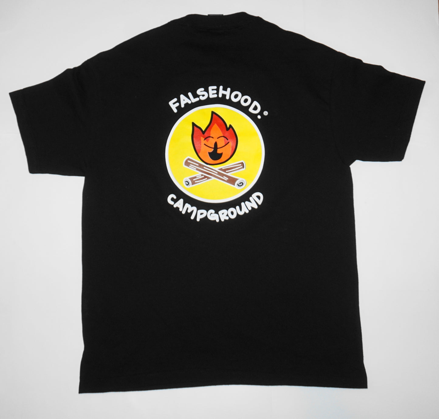 CAMPGROUND. Tee - FALSEHOOD.