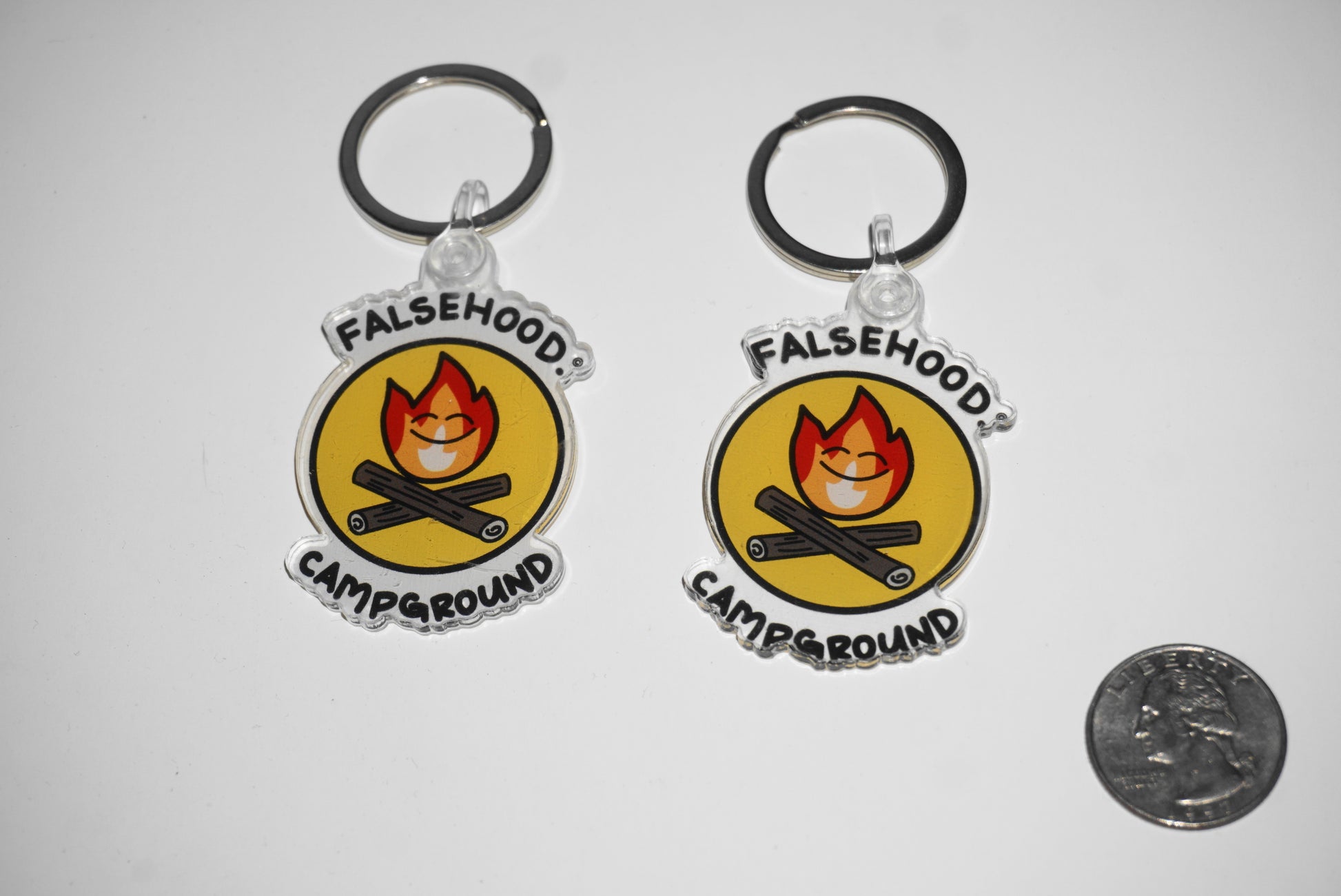 CAMPGROUND. Keychain - FALSEHOOD.
