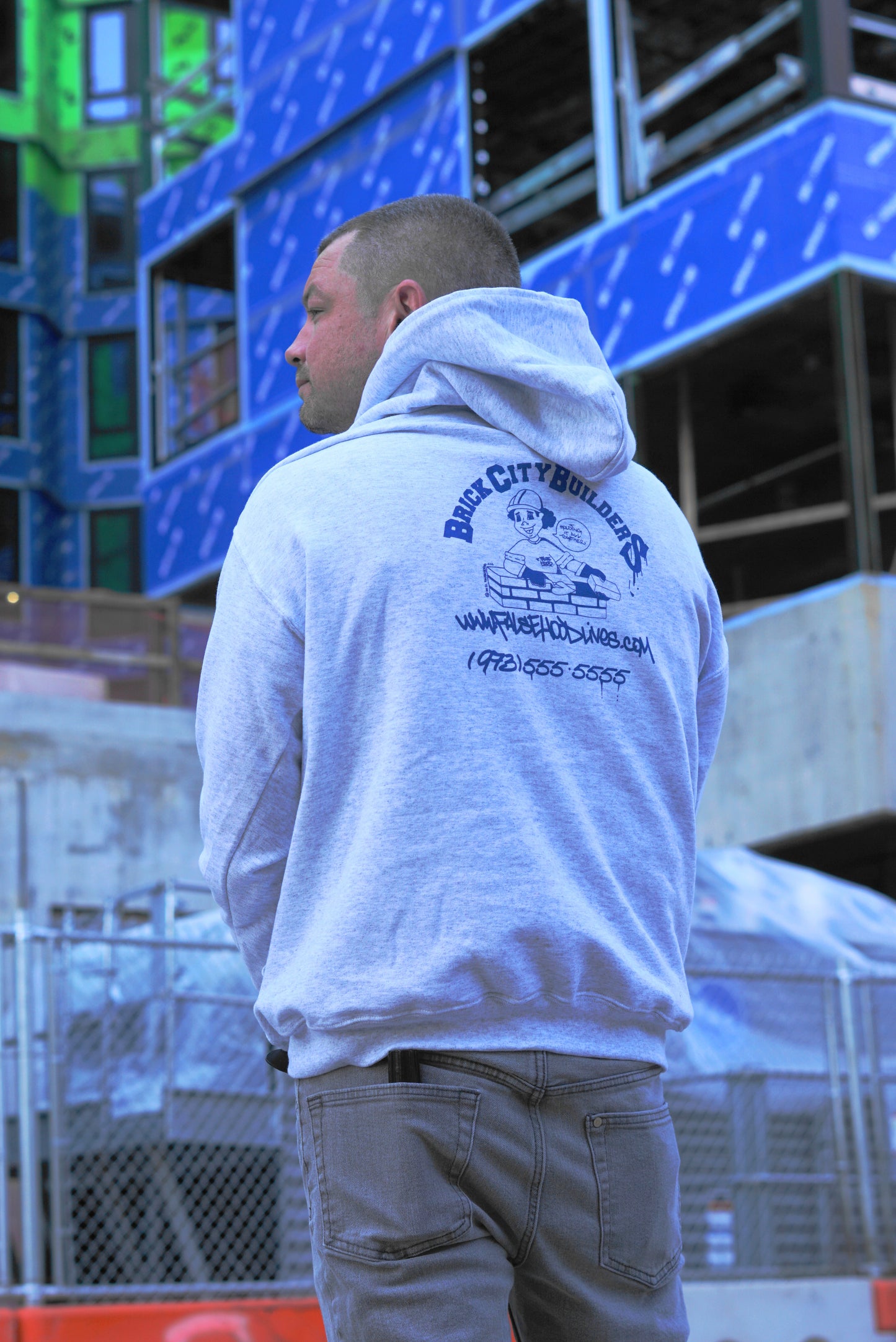 BRICK CITY BUILDERS Hoody - FALSEHOOD.