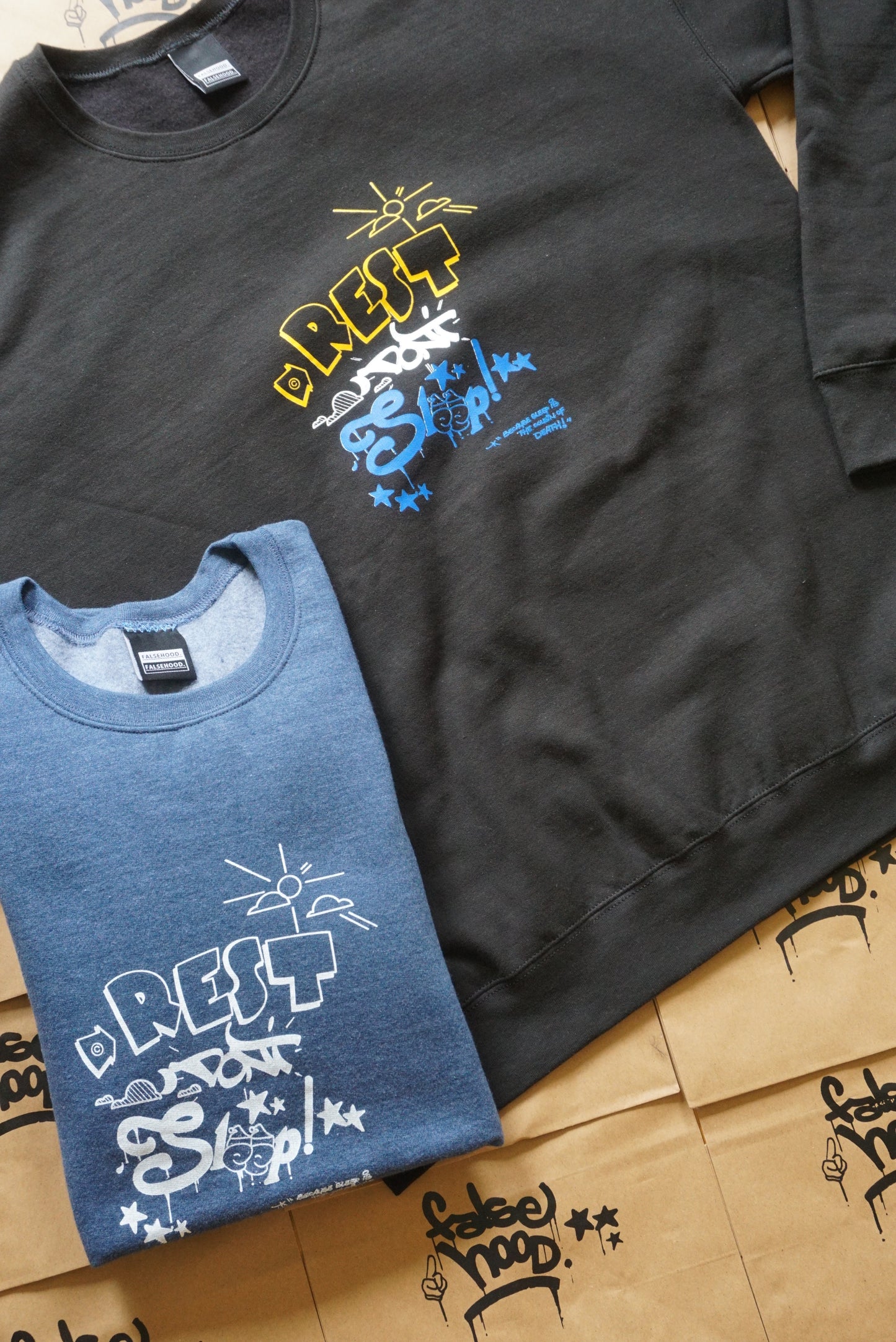 REST DON'T SLEEP! © Crewneck Sweater - FALSEHOOD.