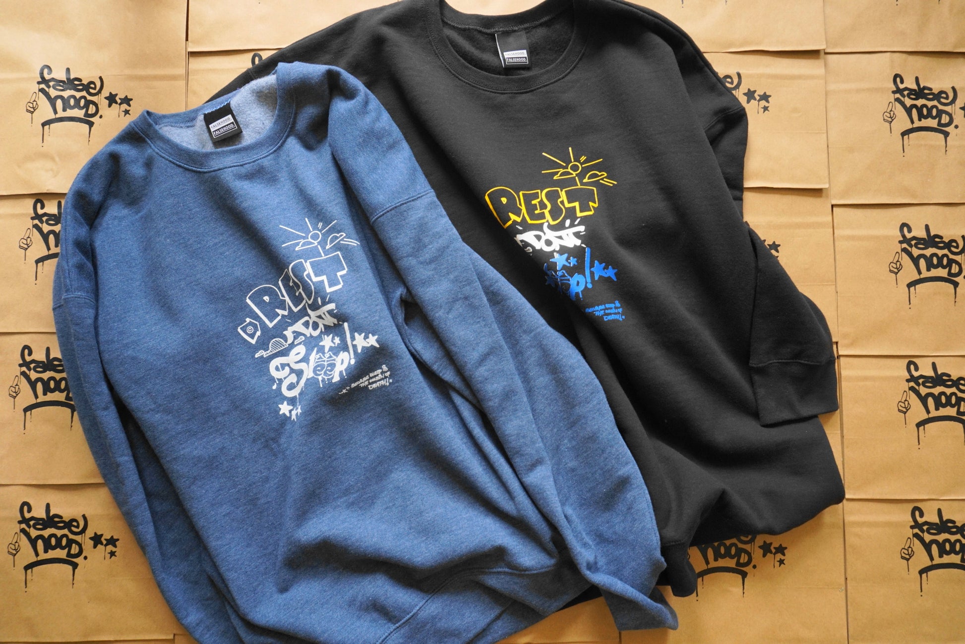 REST DON'T SLEEP! © Crewneck Sweater - FALSEHOOD.