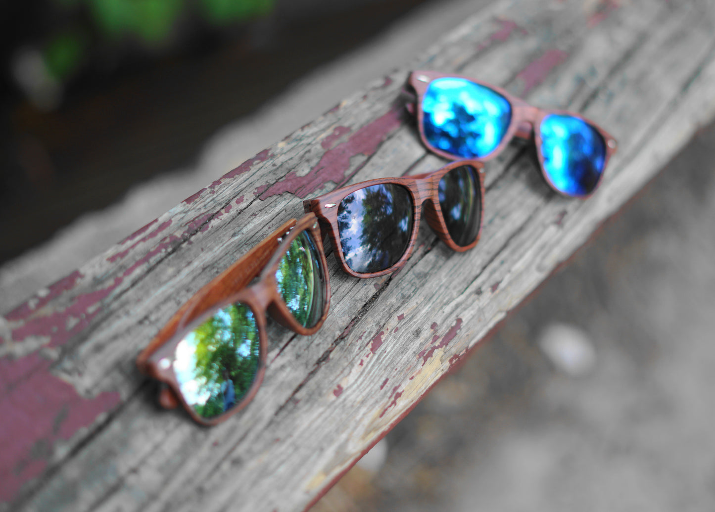 FLSHD. Walnut Wood Sunglasses - FALSEHOOD.