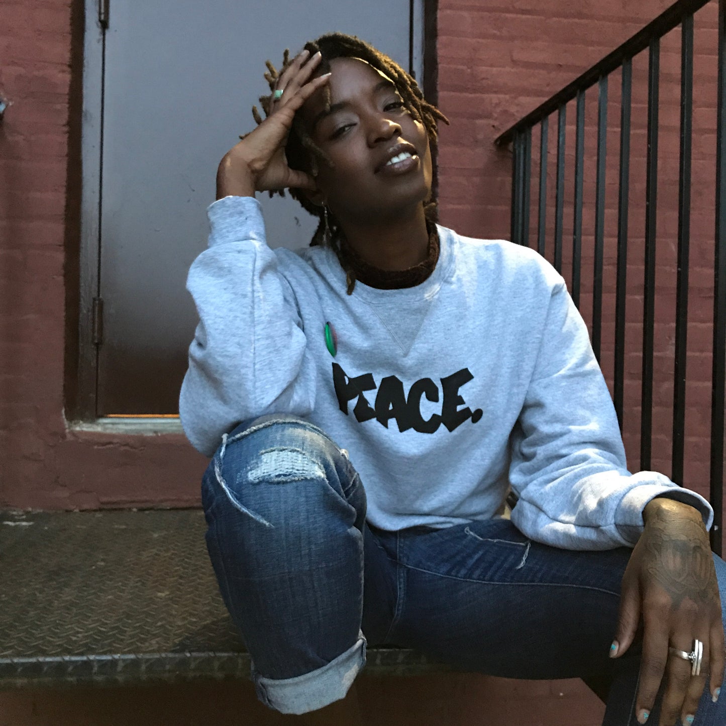 PEACE. Crewneck Sweater - FALSEHOOD.