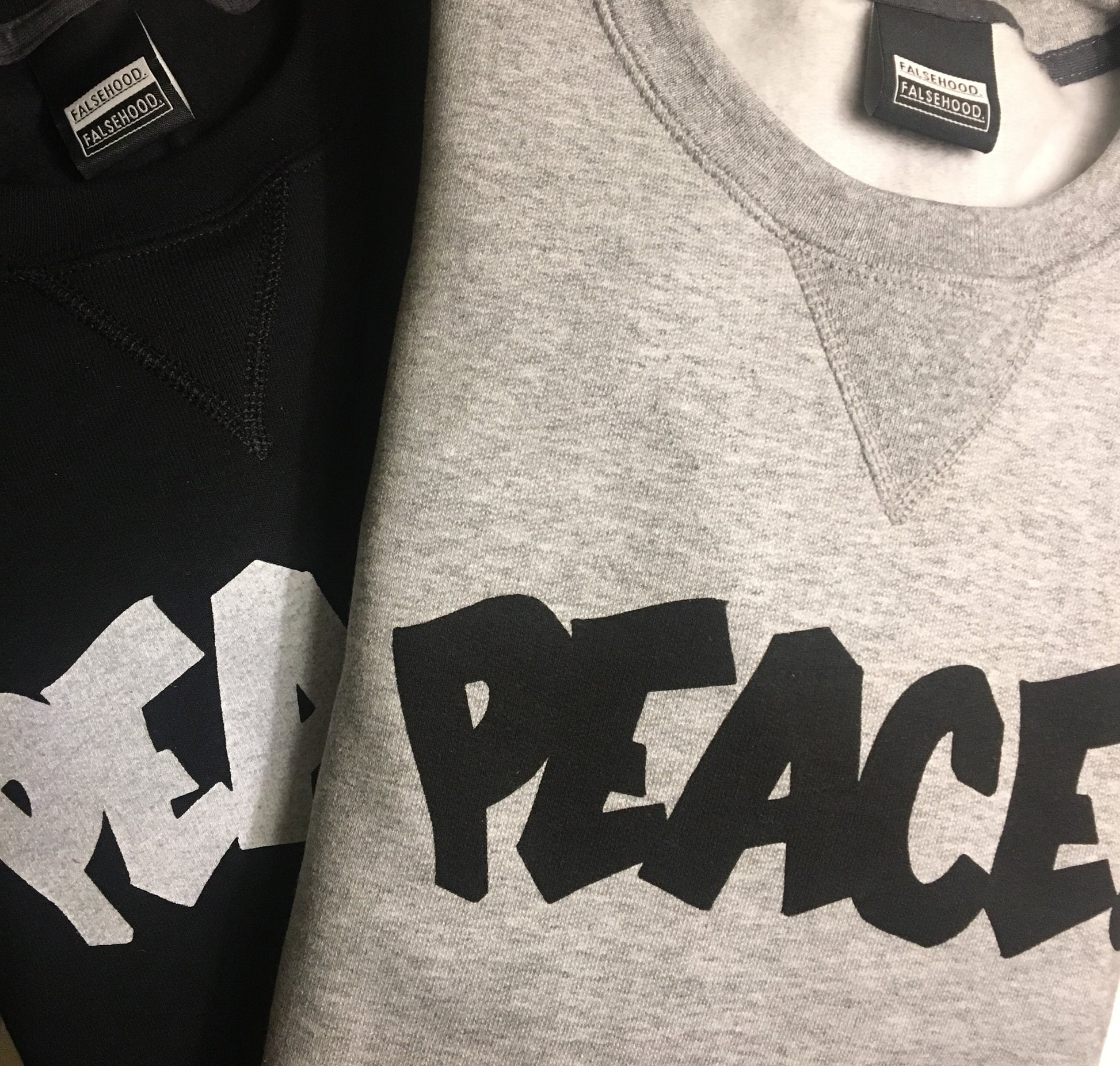 PEACE. Crewneck Sweater - FALSEHOOD.