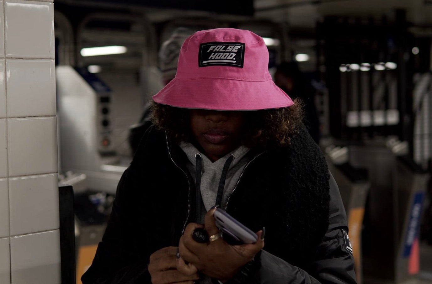 Racer Logo Bucket Hat - FALSEHOOD.
