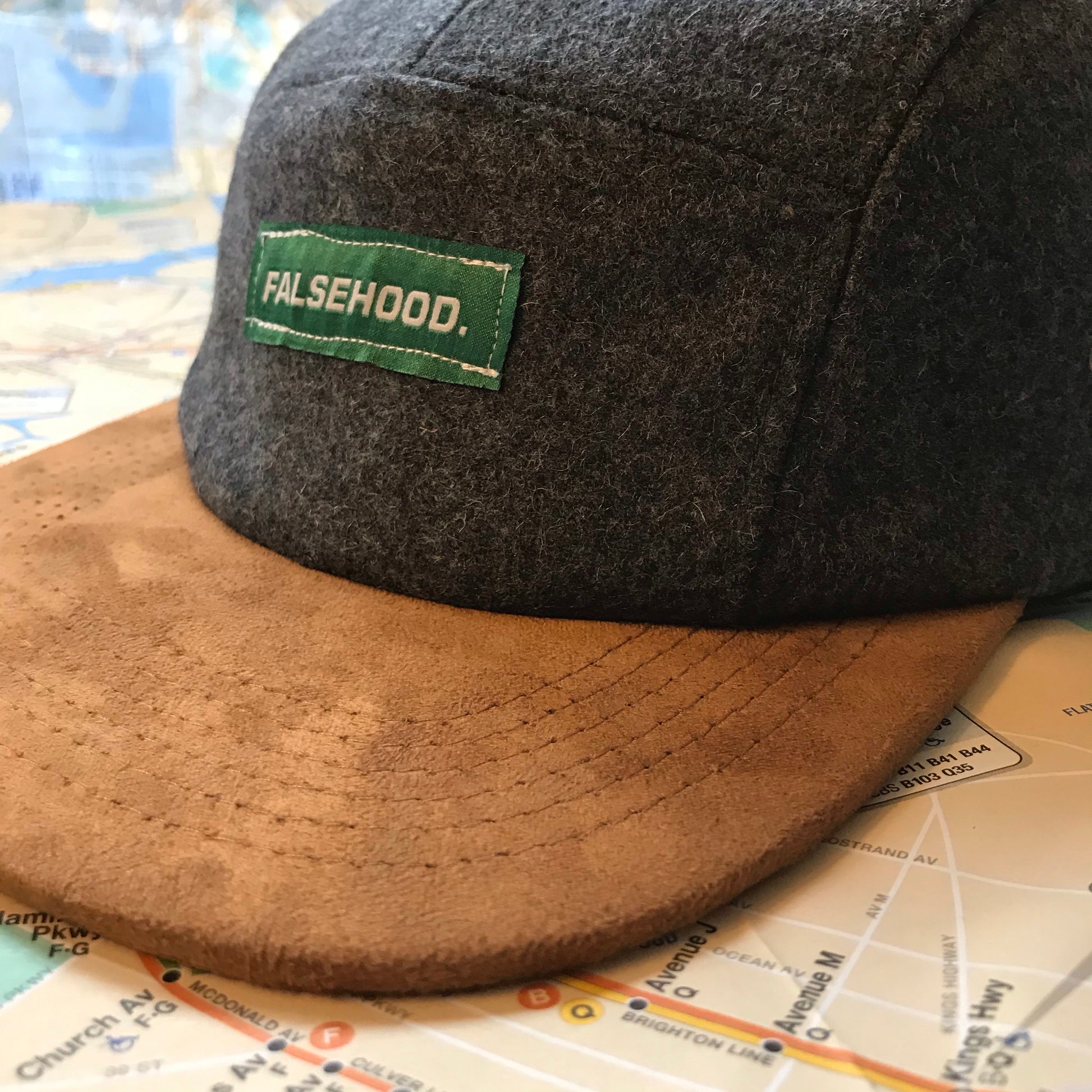 Avenue Logo. Wool Cap - FALSEHOOD.