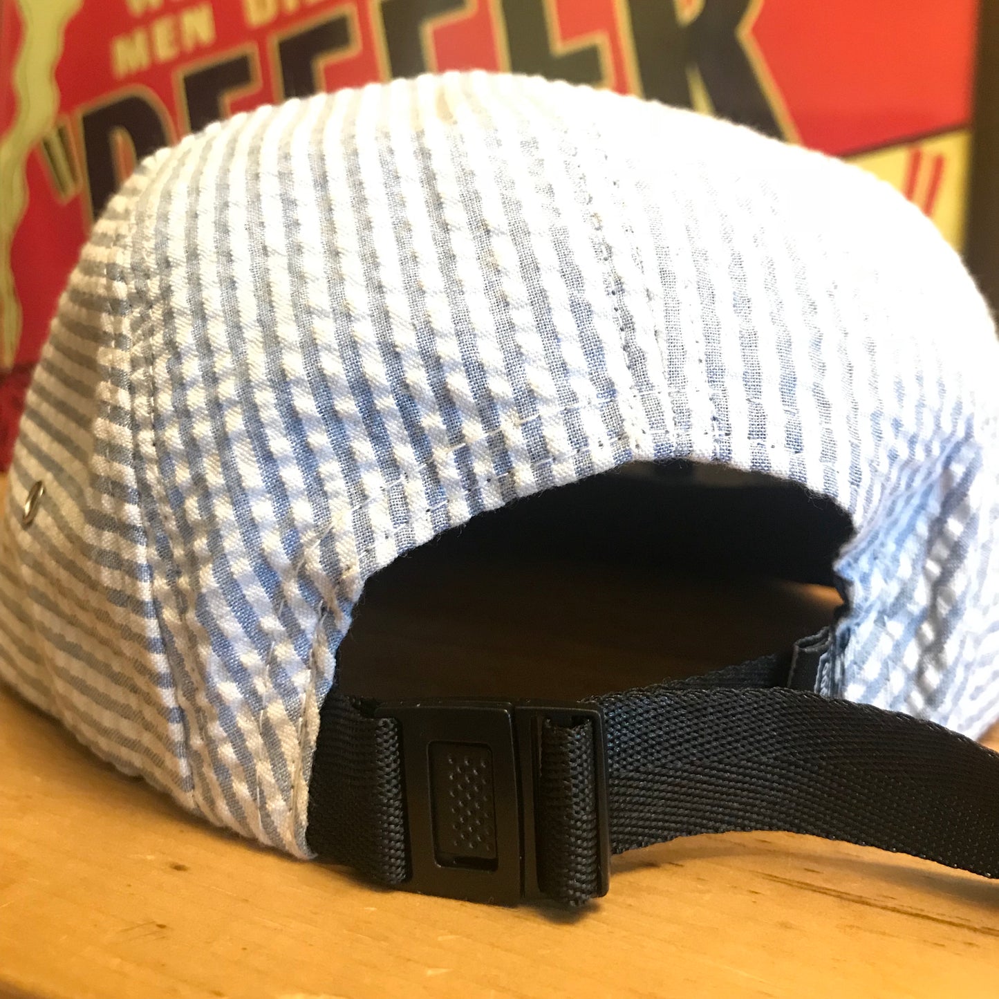 The Box Logo Seersucker Camper Hat - FALSEHOOD.