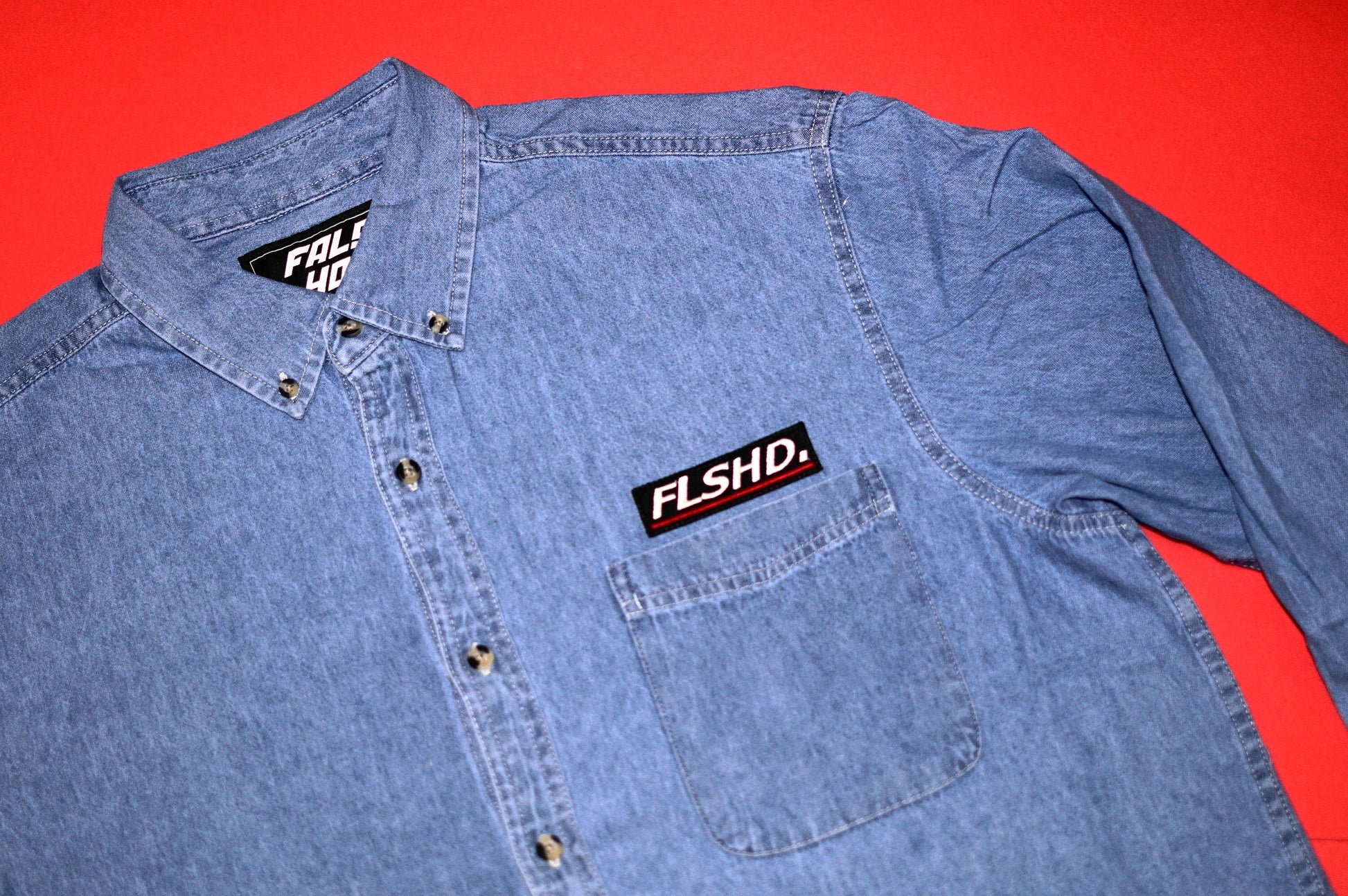 The Big TAG. Denim Shirt - FALSEHOOD.