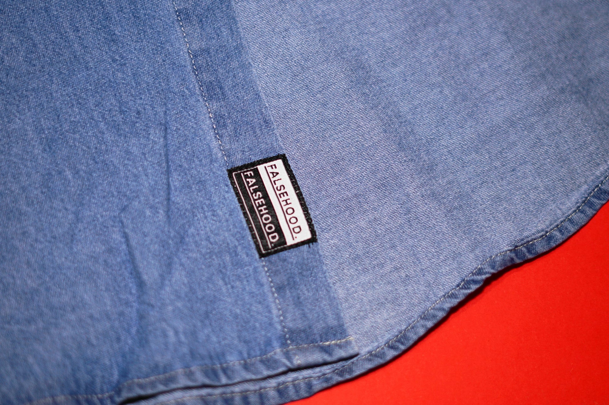 The Big TAG. Denim Shirt - FALSEHOOD.