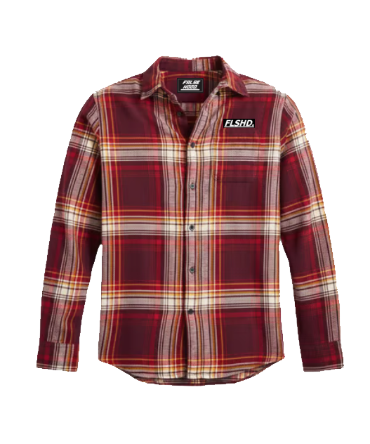 FLSHD. Box Logo Flannel Shirt - FALSEHOOD.