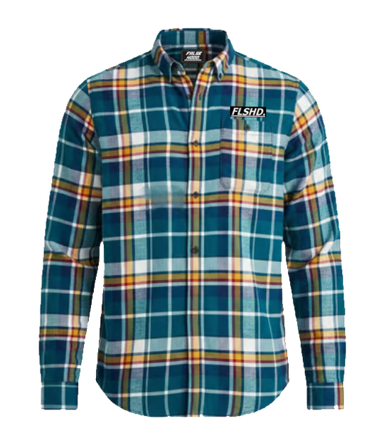 FLSHD. Box Logo Flannel Shirt - FALSEHOOD.
