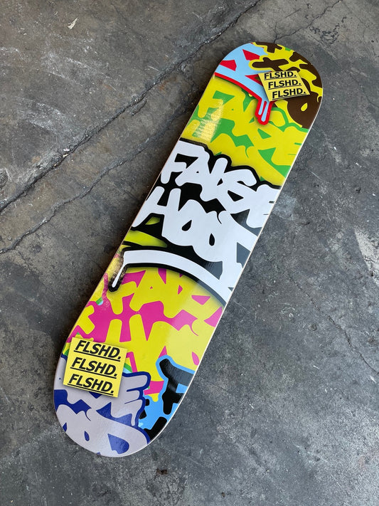 All Over Print Skateboard Deck - FALSEHOOD.