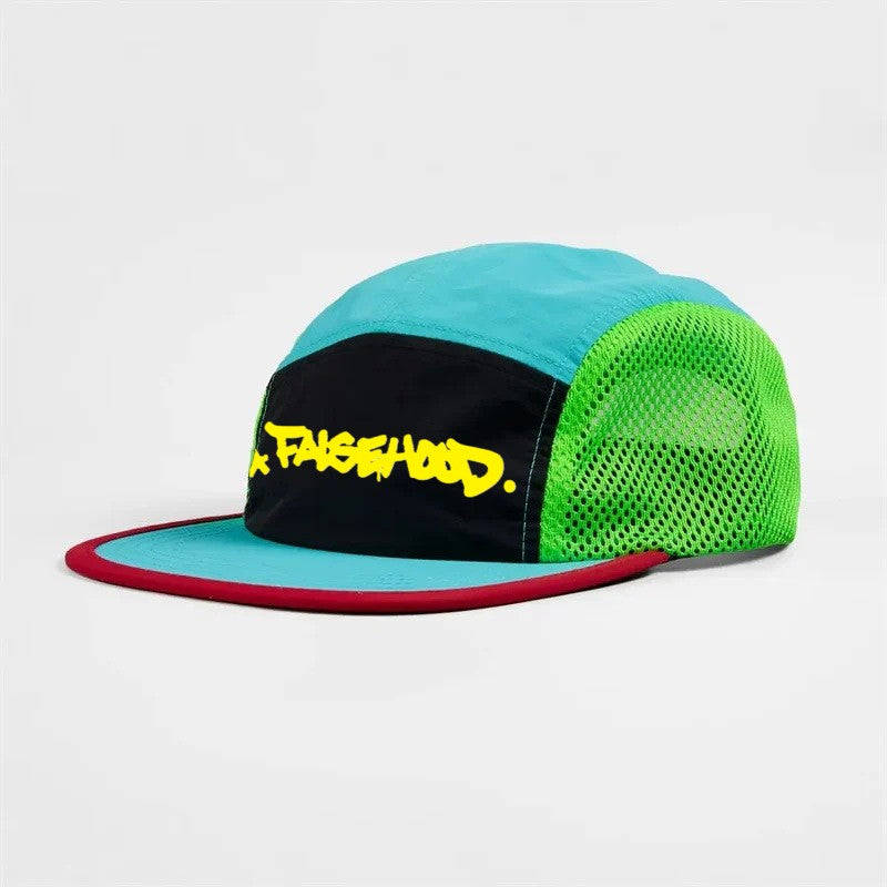 The Big TAG. Runner Mesh Five-Panel Cap - FALSEHOOD.