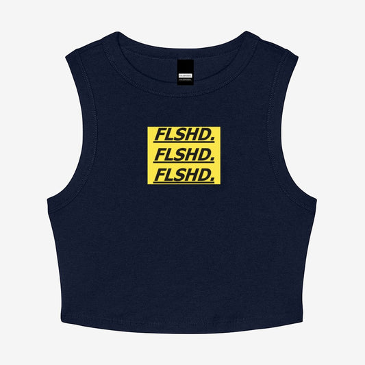 WMNS - FLSHD. Stacker Ribbed Crop-Top Tee - FALSEHOOD.